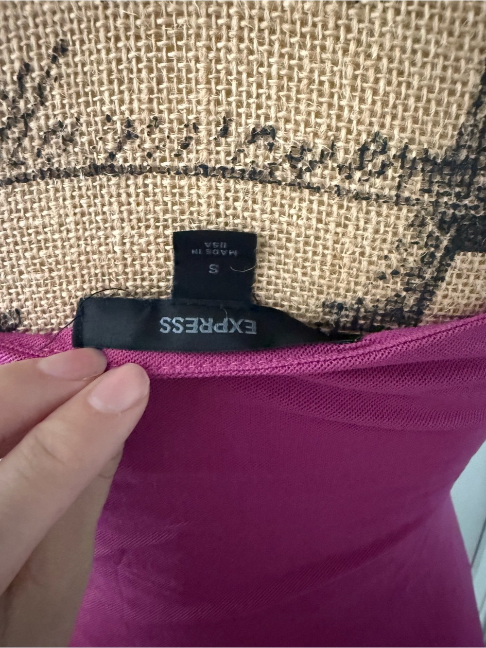 Express Magenta Tie-Front Double-Strap Camisole - Picture 3 of 3